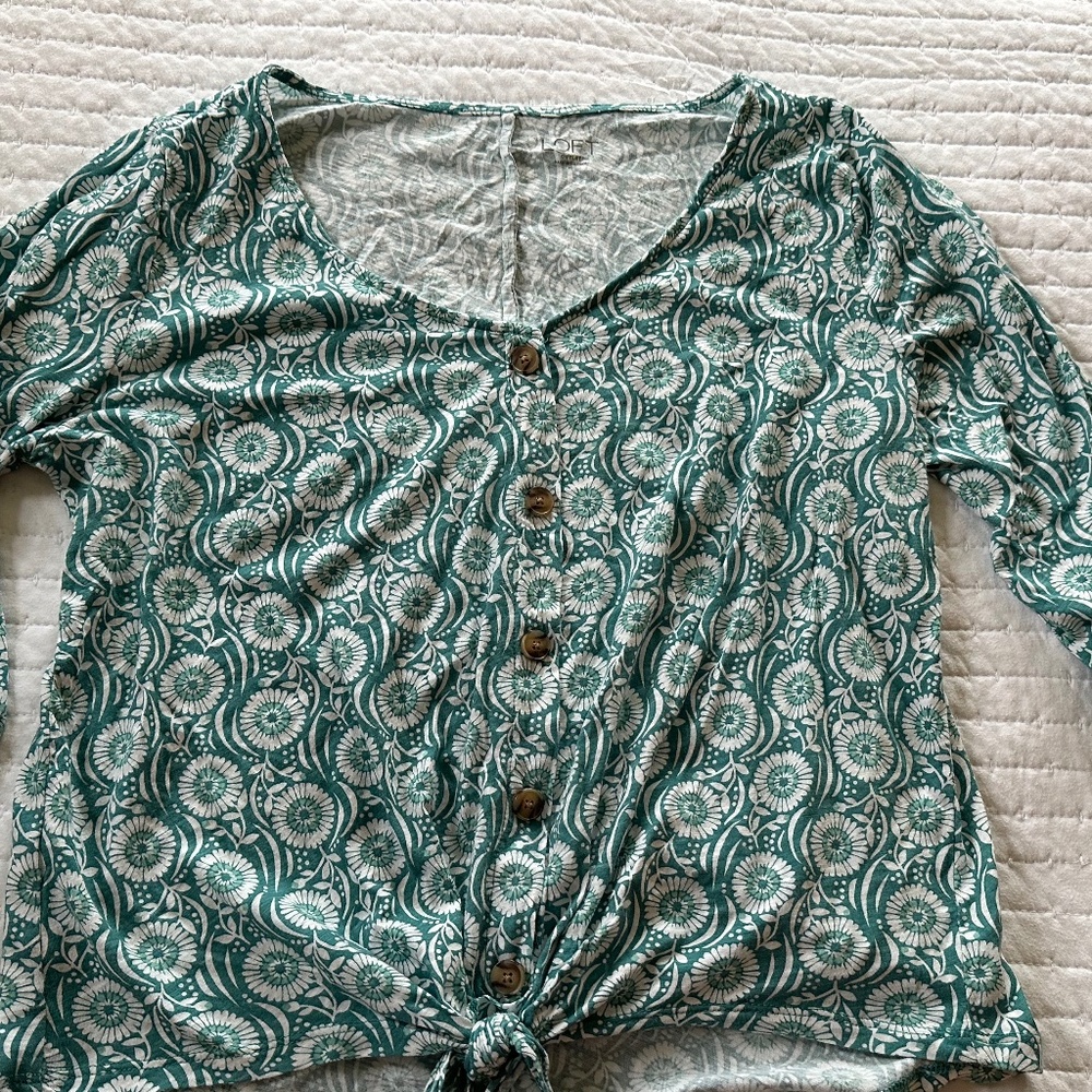 Loft Teal Blouse
